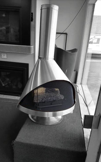 Stainless Steel Malm Zircon High Sierra Wood fireplace