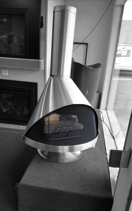Malm Zircon Stainless Steel Mid Century Modern Fireplace Electric and gas versions in stainless steel as well as copper. These are Modern and beautiful, brand new so you do not have to worry about  blemishes and they are made to order in California