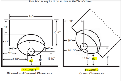 spacing for the Mid Century Modern Fireplace to wall 