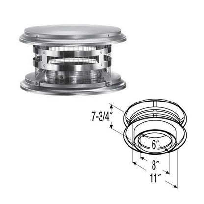 6'' DuraTech Chimney Cap - 6DT-VC
