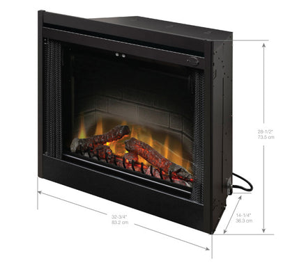 Dimplex 33" Deluxe Built-in Electric Firebox Electric Fireplace without mantle BF33DXP