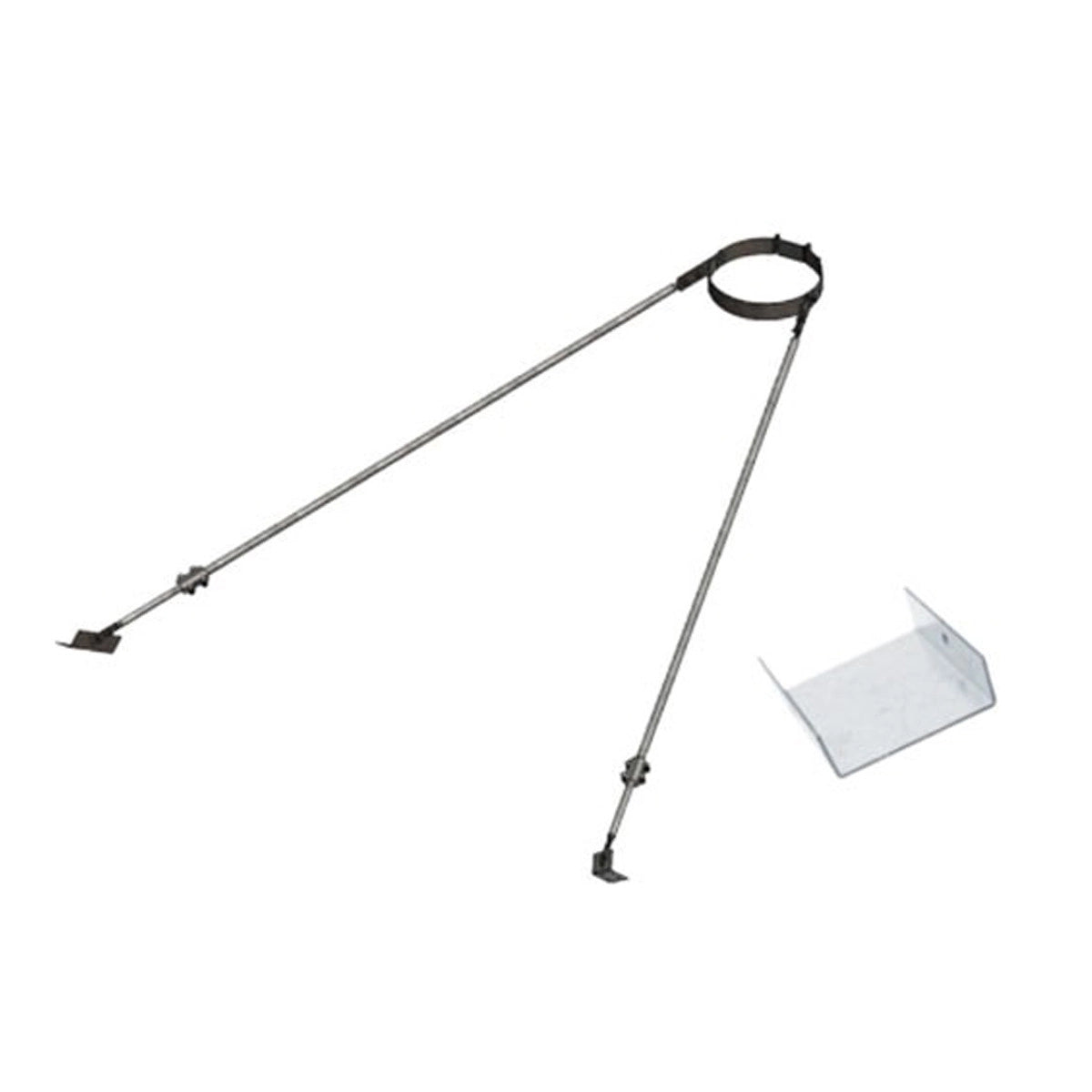 DuraVent 6" Inner Diameter - Duratech Class A Chimney Pipe - Double Wall - Adjustable Extended Roof Bracket