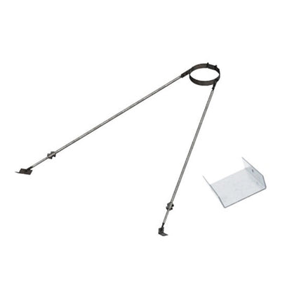 DuraVent 6" Inner Diameter - Duratech Class A Chimney Pipe - Double Wall - Adjustable Extended Roof Bracket