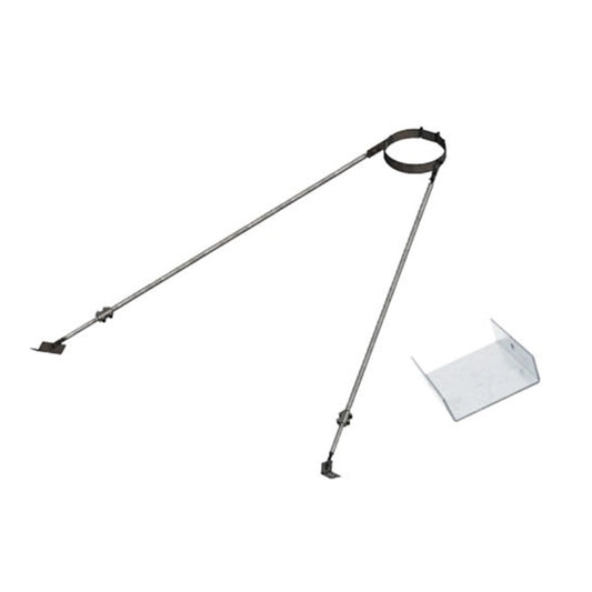 DuraVent 6" Inner Diameter - Duratech Class A Chimney Pipe - Double Wall - Adjustable Extended Roof Bracket