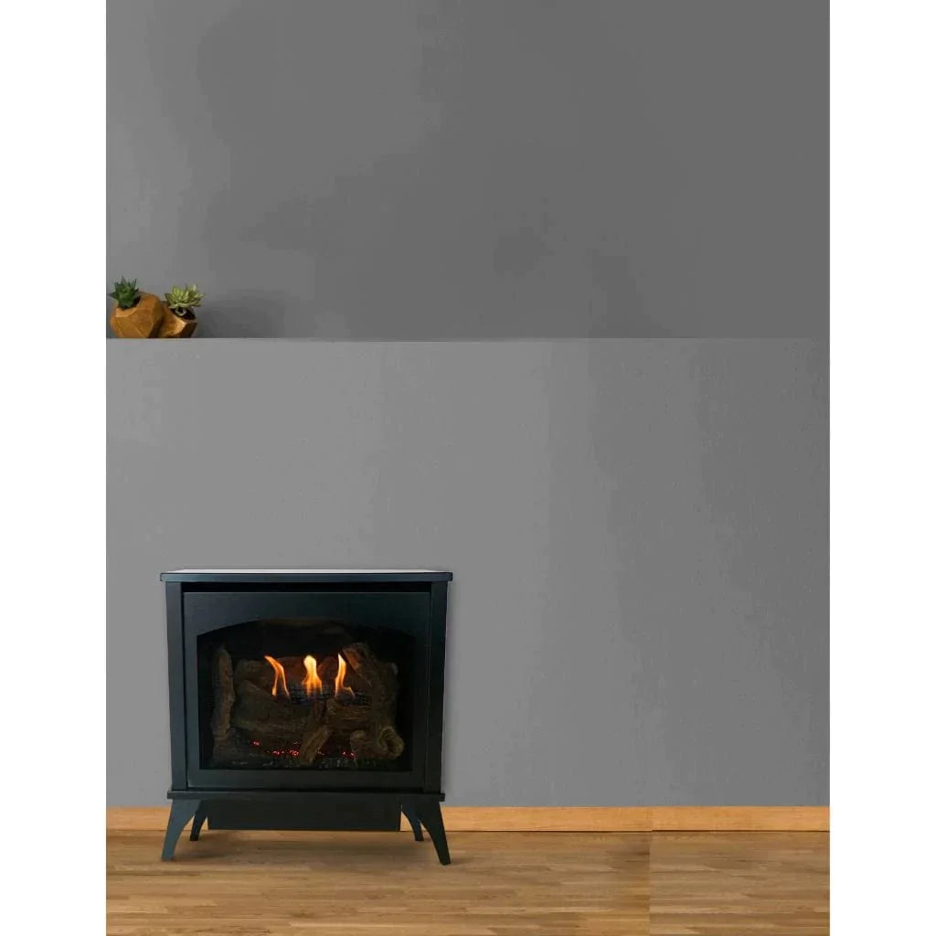 Spirit All Steel Stove Propane or Natural Gas with Log Burner set Included Vent Free