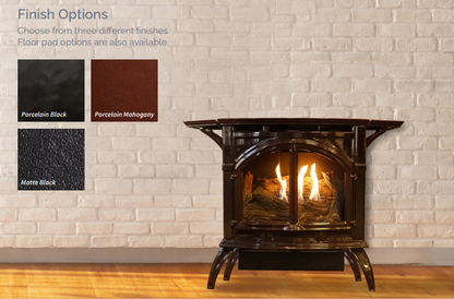 Spirit Stove Cast Iron Vent Free Medium Millivolt NG or Propane 25,000 BTU Contour Door