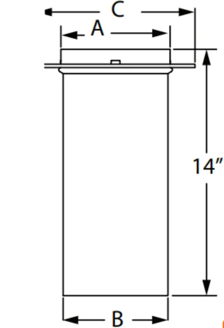 DuraVent DuraBlack Slip Connector With Trim Adds 3”-13” of length to rigid pipe