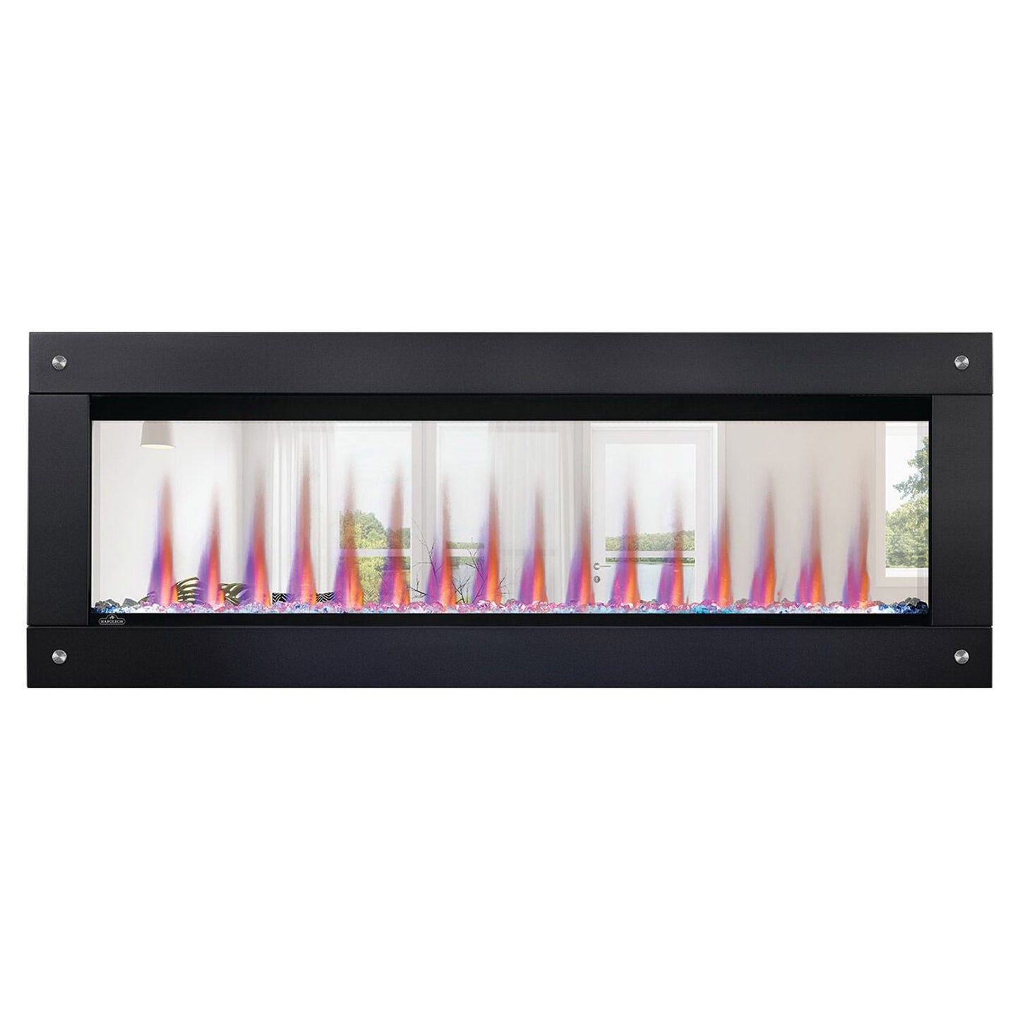 Napoleon® NEFBD50HE CLEARion 50-Inch Built-In See-Through Electric Fireplace with Logs, Crystal Media & Remote