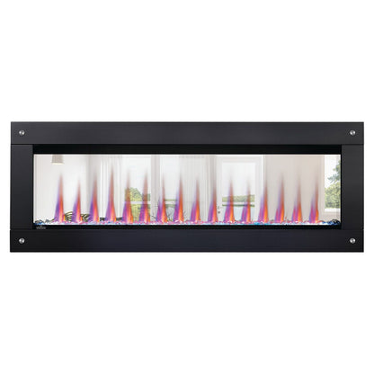 Napoleon® NEFBD50HE CLEARion 50-Inch Built-In See-Through Electric Fireplace with Logs, Crystal Media & Remote