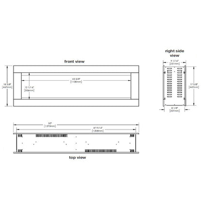 Napoleon® NEFBD50HE CLEARion 50-Inch Built-In See-Through Electric Fireplace with Logs, Crystal Media & Remote