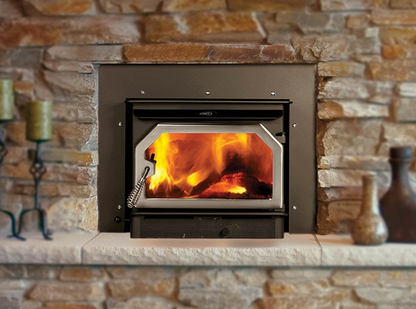 Striker 160 Wood Burning Stove insert 18" logs High efficiency with Air Wash system